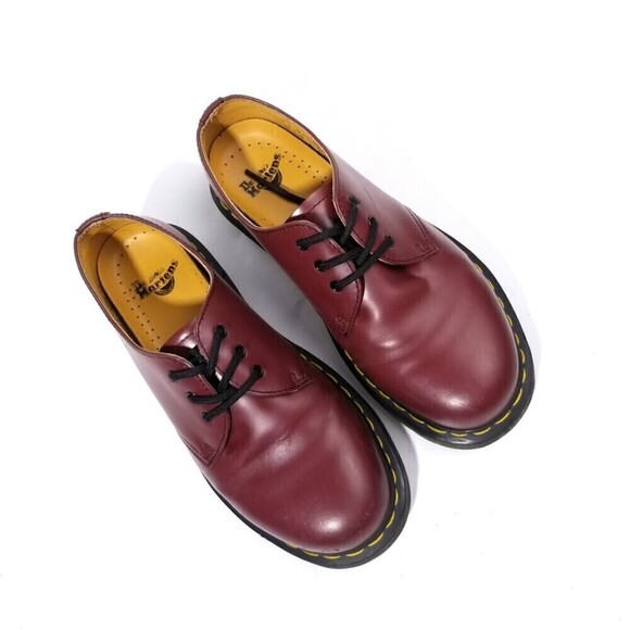Dr. Martens 1461 Cherry Smooth Leather Oxfords - Picture 4 of 11
